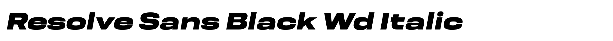 Resolve Sans Black Wd Italic image